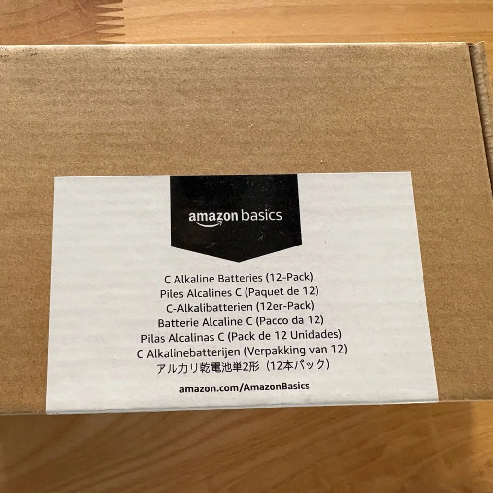 Amazon Basics ‘C’ Alkaline Batteries - 12 pack